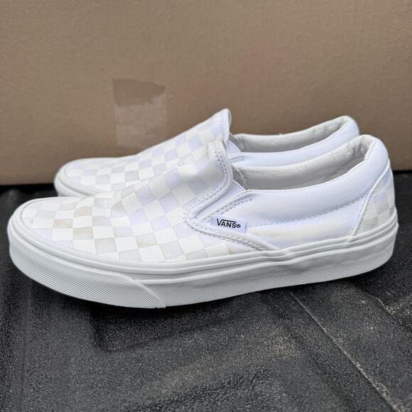 Vans Other - Vans Classic Slip On Shoes Mens Size 6 Womens 7.5 Checkerboard Skate Canvas